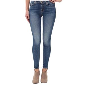 7 For All Mankind Mid Rise Skinny Dark Wash Denim 29